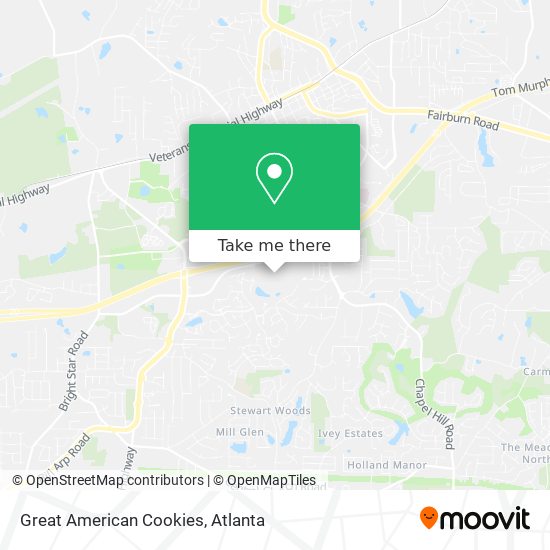 Great American Cookies map