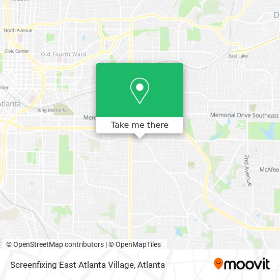 Mapa de Screenfixing East Atlanta Village