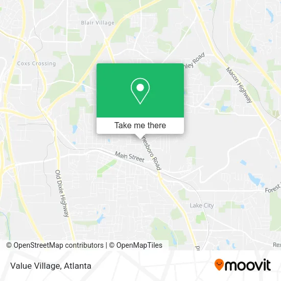 Mapa de Value Village