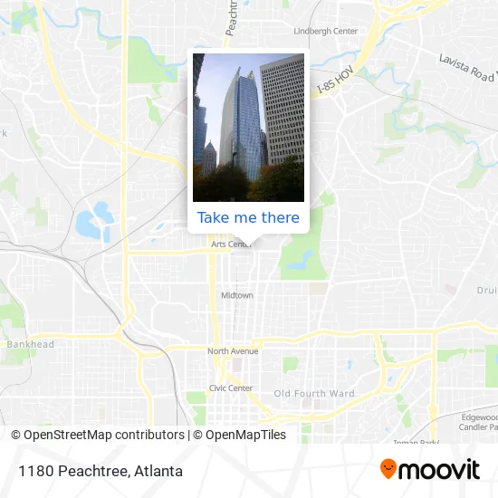 1180 Peachtree map