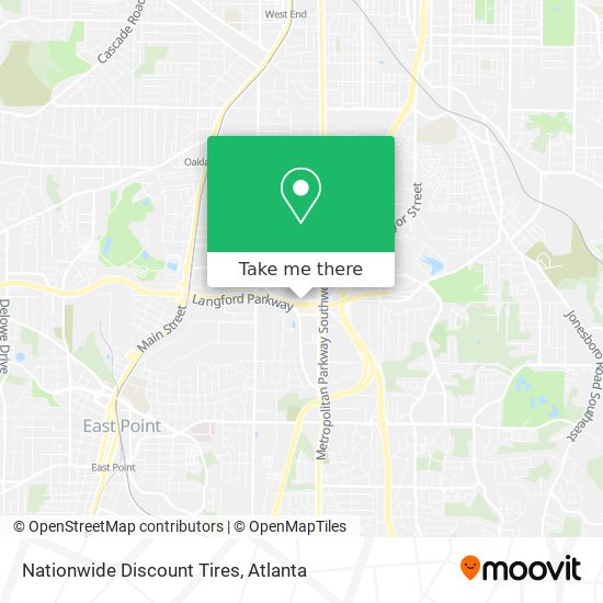 Mapa de Nationwide Discount Tires