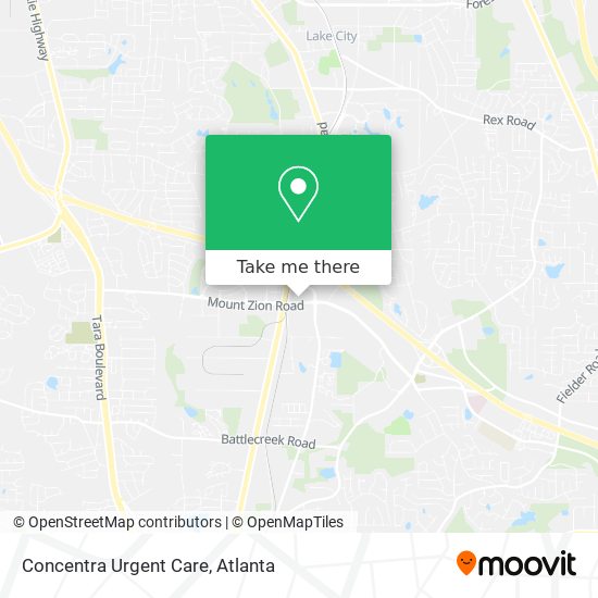 Concentra Urgent Care map