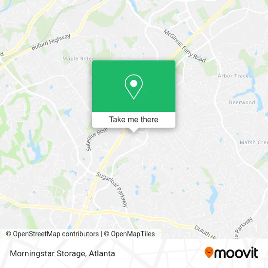 Morningstar Storage map