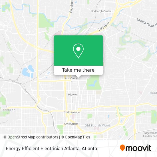 Mapa de Energy Efficient Electrician Atlanta