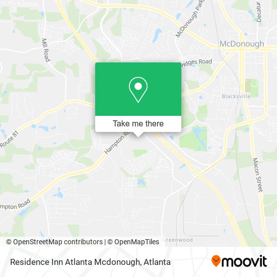 Residence Inn Atlanta Mcdonough map