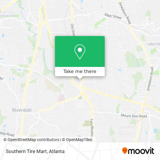 Southern Tire Mart map