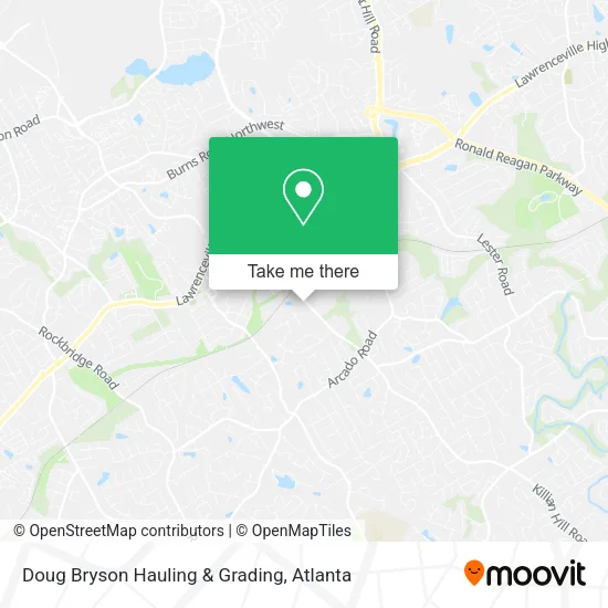 Mapa de Doug Bryson Hauling & Grading