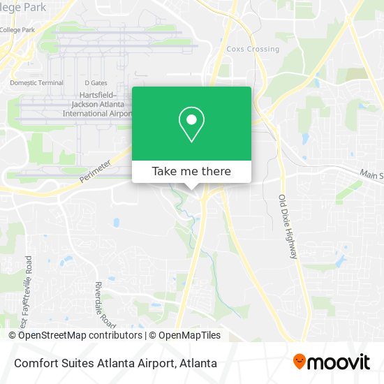 Mapa de Comfort Suites Atlanta Airport