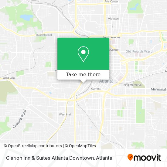 Mapa de Clarion Inn & Suites Atlanta Downtown