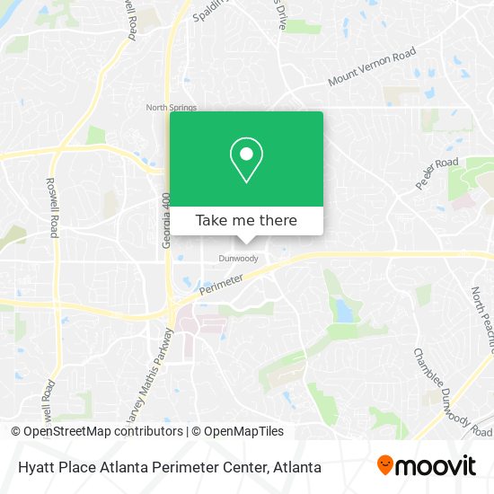 Mapa de Hyatt Place Atlanta Perimeter Center