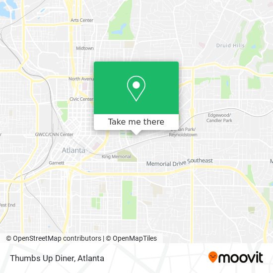 Mapa de Thumbs Up Diner