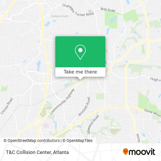 Mapa de T&C Collision Center