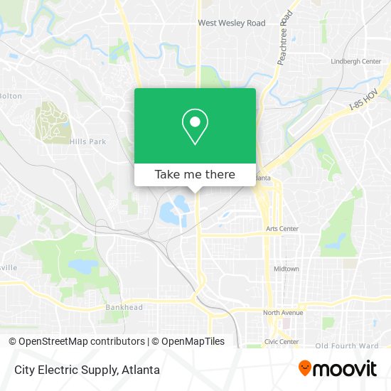 City Electric Supply map