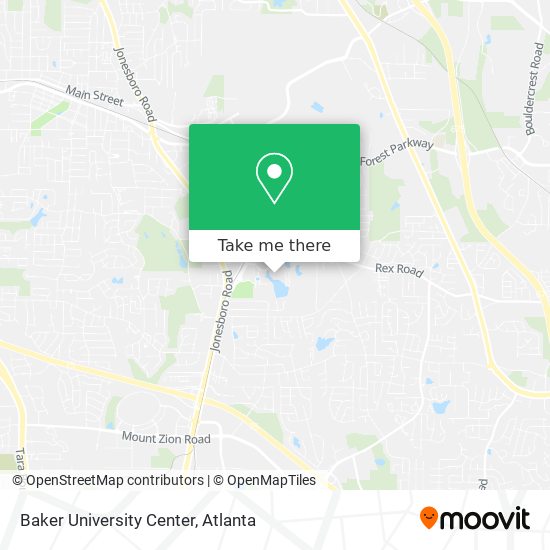 Baker University Center map
