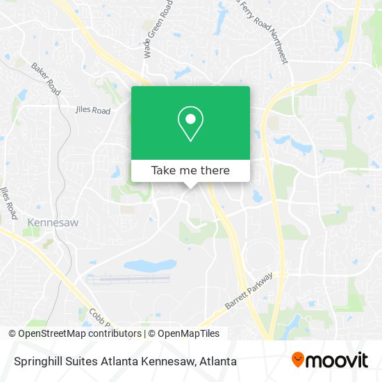 Mapa de Springhill Suites Atlanta Kennesaw