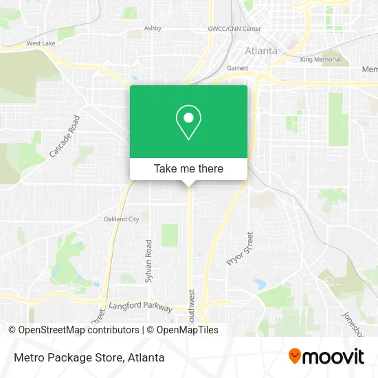 Mapa de Metro Package Store