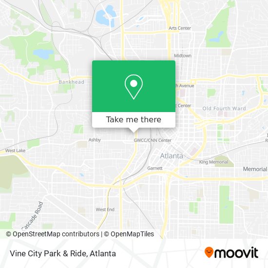 Vine City Park & Ride map