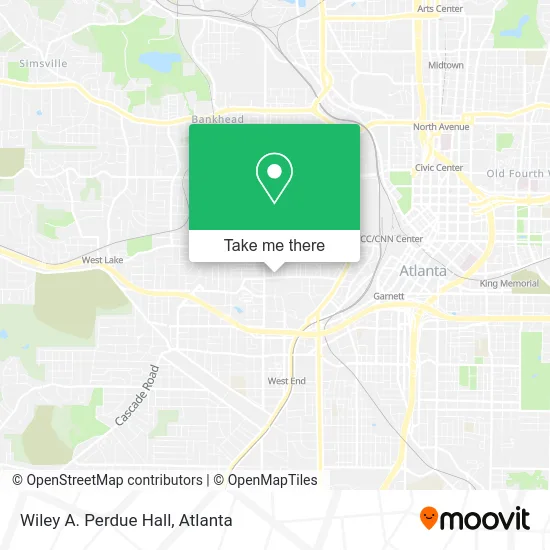 Wiley A. Perdue Hall map
