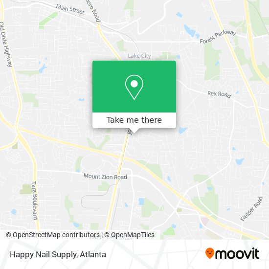 Mapa de Happy Nail Supply