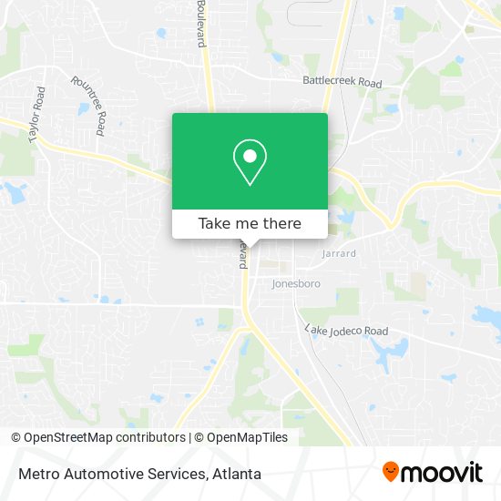 Metro Automotive Services map