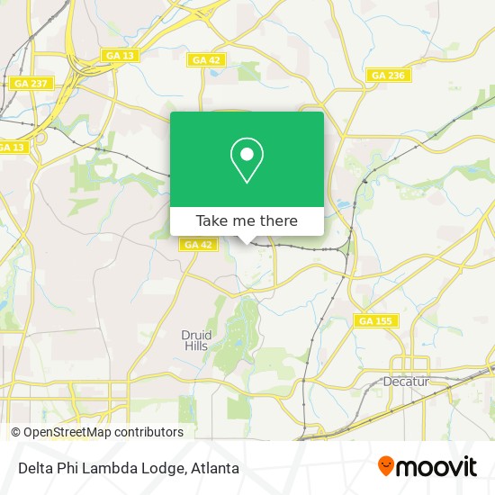 Delta Phi Lambda Lodge map