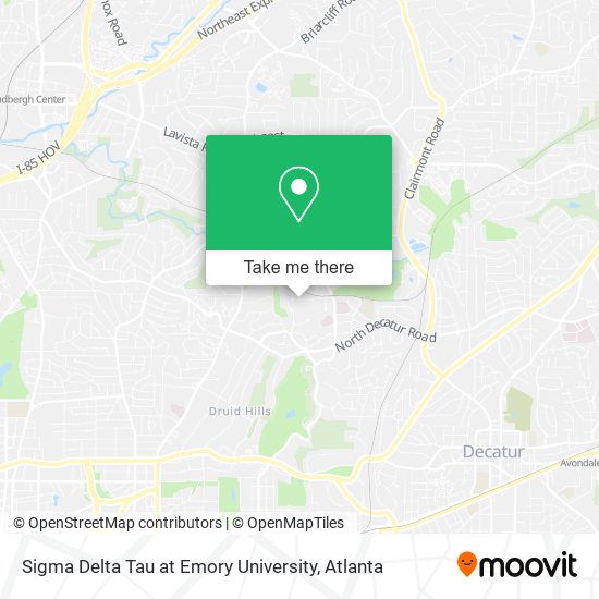 Sigma Delta Tau at Emory University map