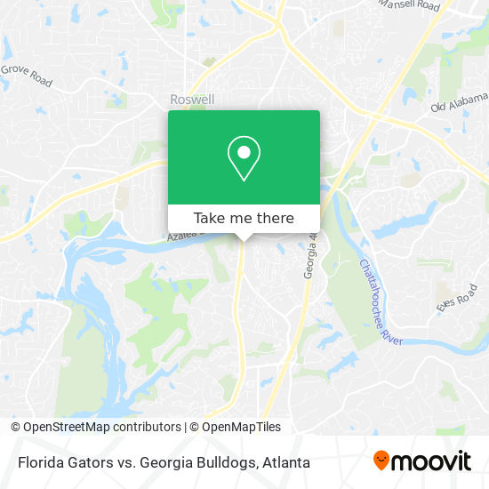 Florida Gators vs. Georgia Bulldogs map