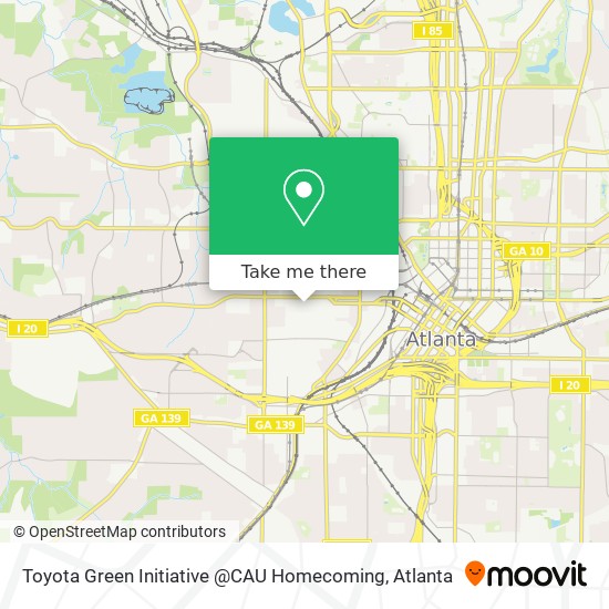 Toyota Green Initiative @CAU Homecoming map