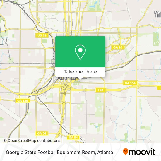 Mapa de Georgia State Football Equipment Room