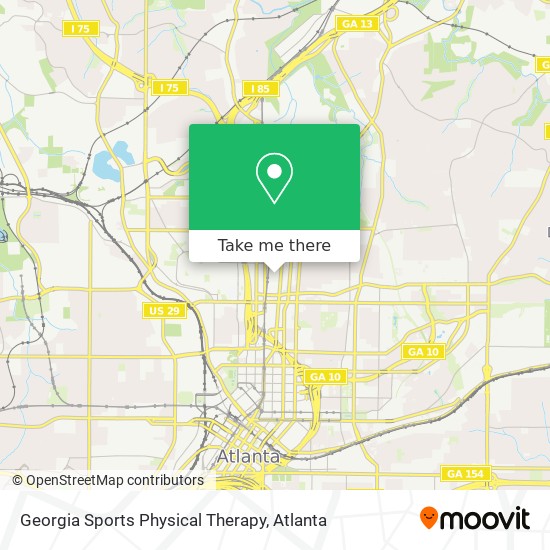 Georgia Sports Physical Therapy map