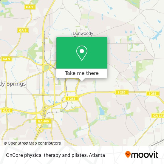Mapa de OnCore physical therapy and pilates