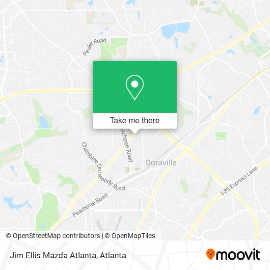 Jim Ellis Mazda Atlanta map