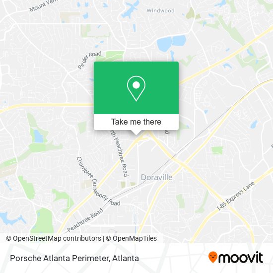 Mapa de Porsche Atlanta Perimeter