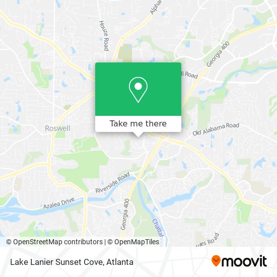 Lake Lanier Sunset Cove map