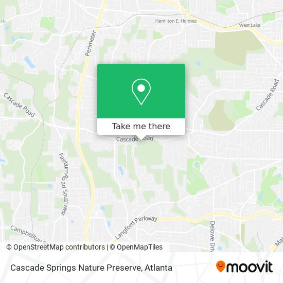 Mapa de Cascade Springs Nature Preserve