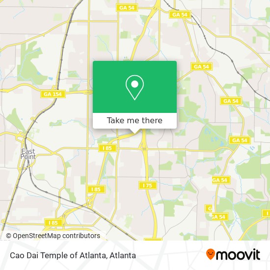 Mapa de Cao Dai Temple of Atlanta