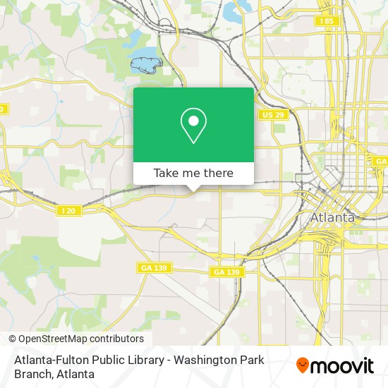 Atlanta-Fulton Public Library - Washington Park Branch map