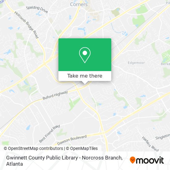 Gwinnett County Public Library - Norcross Branch map