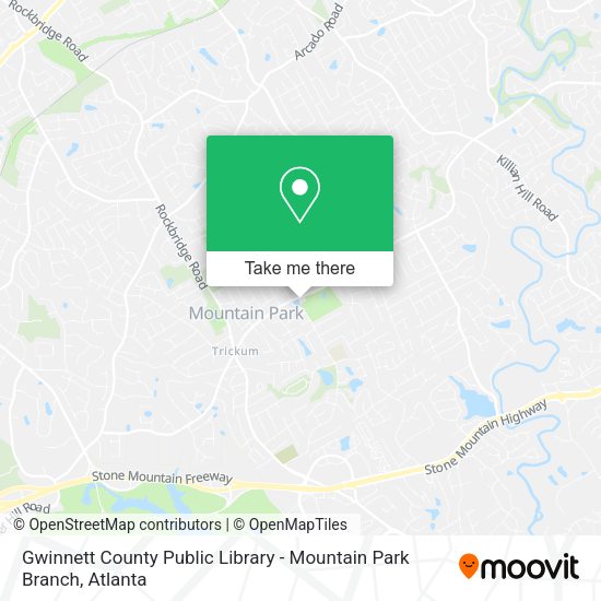 Gwinnett County Public Library - Mountain Park Branch map