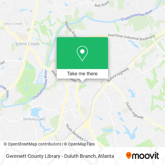Gwinnett County Library - Duluth Branch map