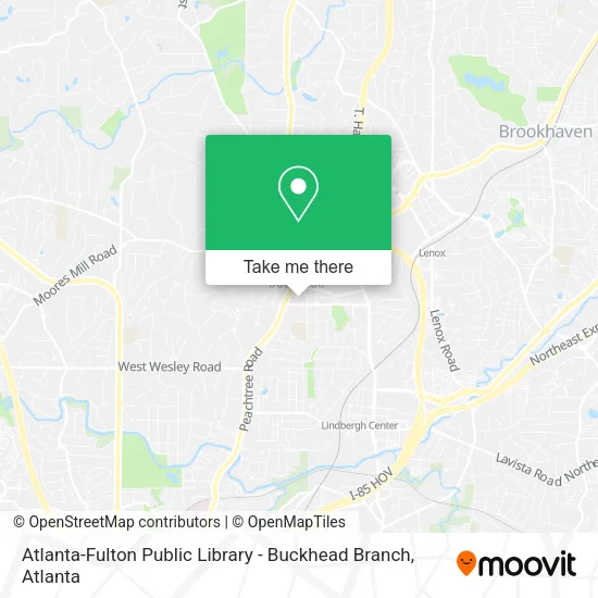 Mapa de Atlanta-Fulton Public Library - Buckhead Branch