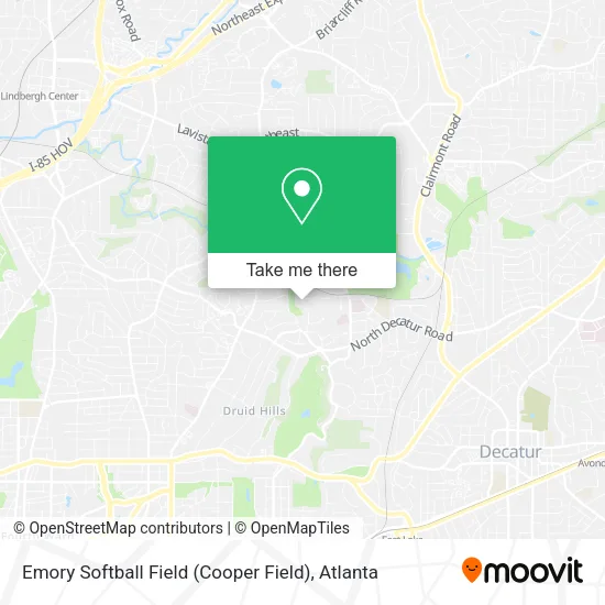 Mapa de Emory Softball Field (Cooper Field)
