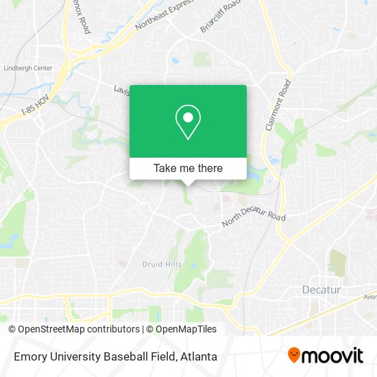 Mapa de Emory University Baseball Field