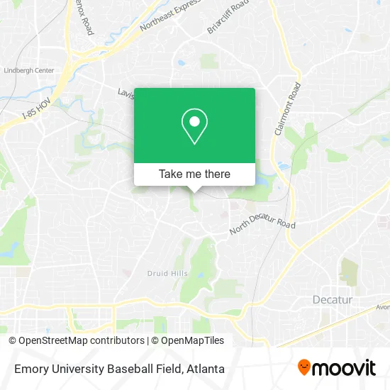 Emory University Baseball Field map