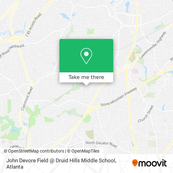 John Devore Field @ Druid Hills Middle School map