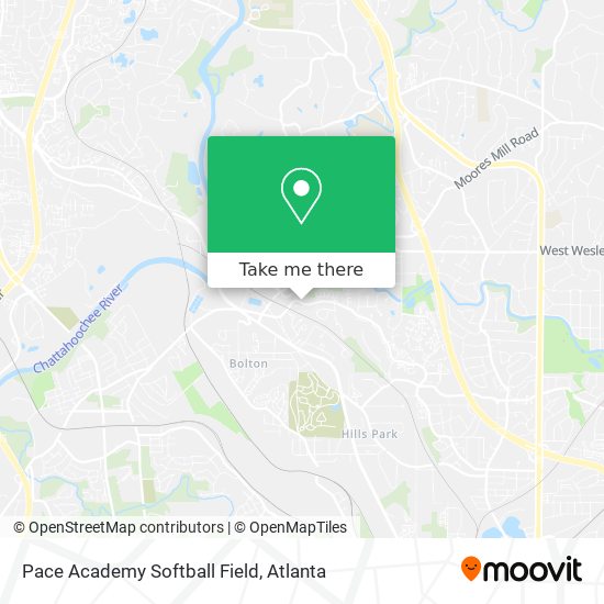Pace Academy Softball Field map