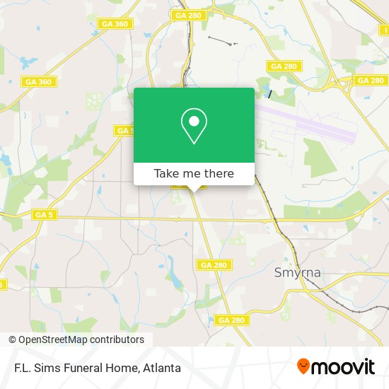 F.L. Sims Funeral Home map