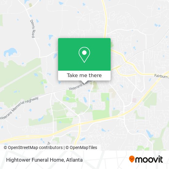 Hightower Funeral Home map