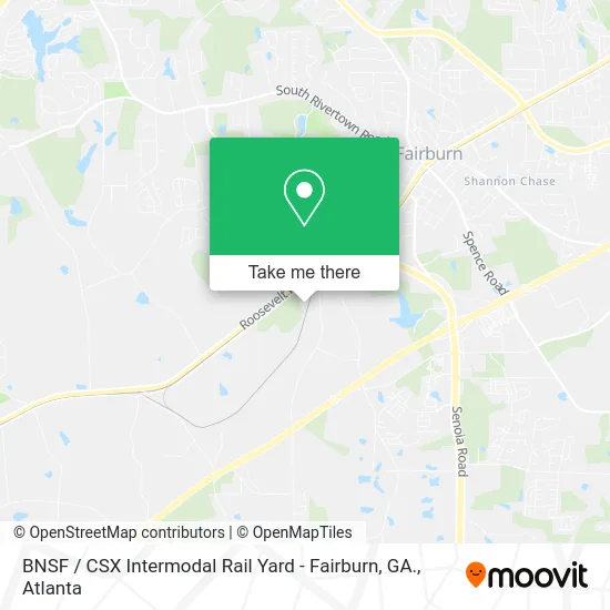 BNSF / CSX Intermodal Rail Yard - Fairburn, GA. map