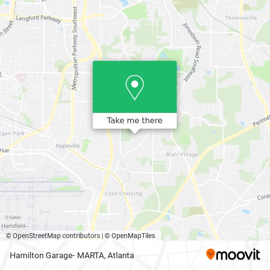 Hamilton Garage- MARTA map